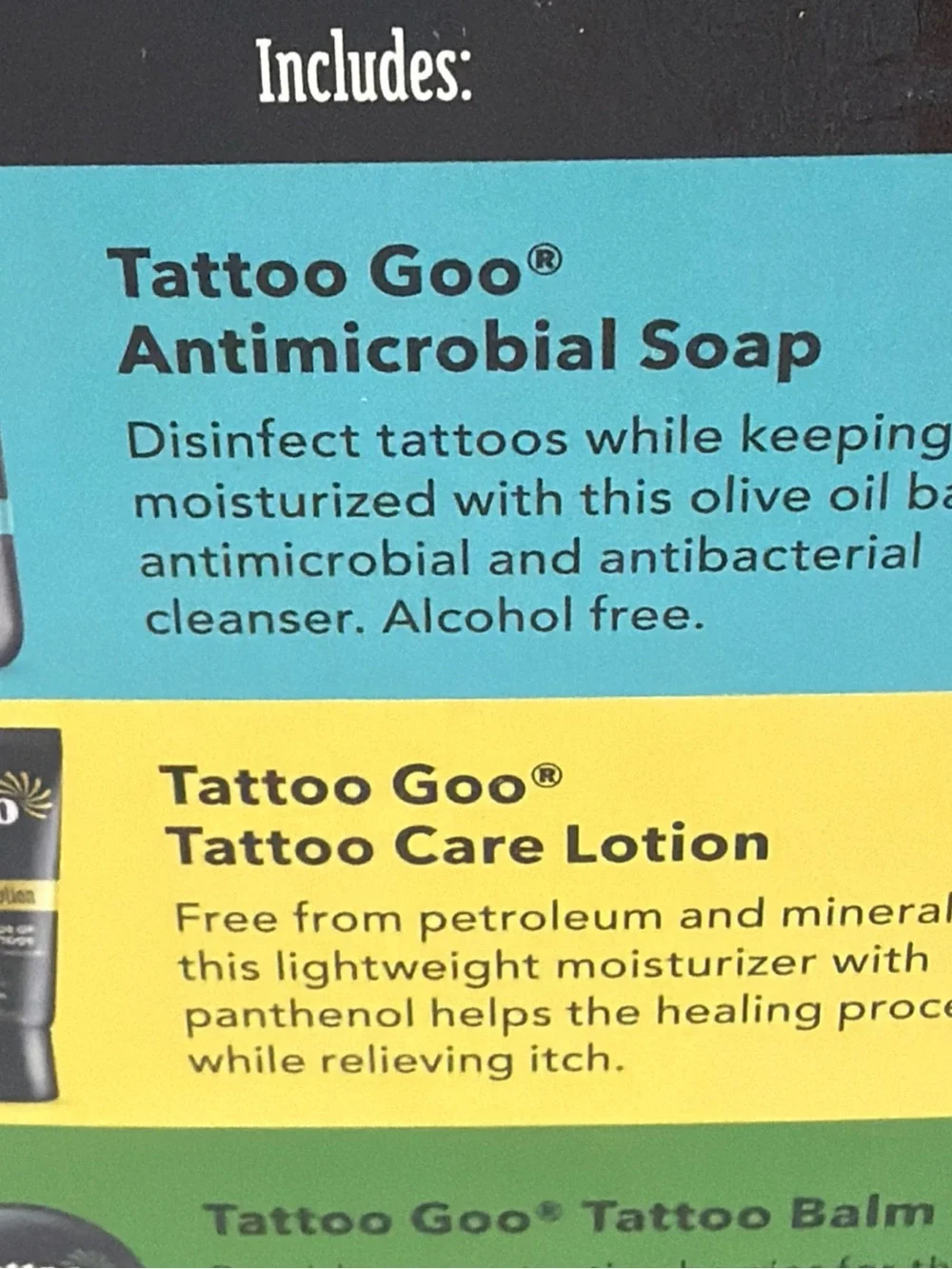 3 Tattoo Goo Care Kits Antimicrobial Cleansing Soap Lotion Salve In Each Box
